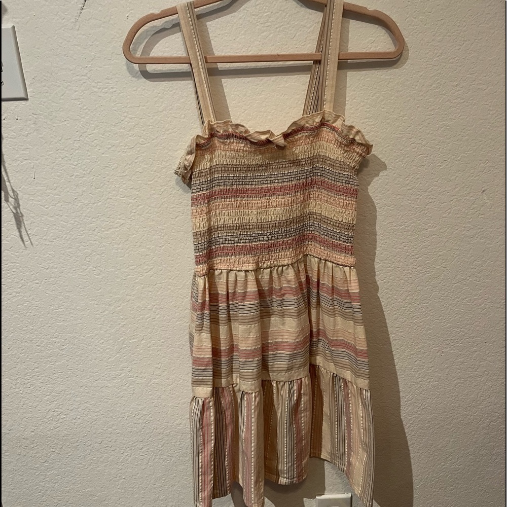 colorful striped sundress—>XL